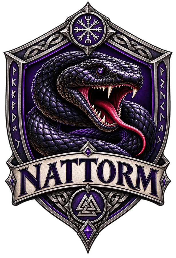 Blason de la maison Nattorm — Le Serpent noir